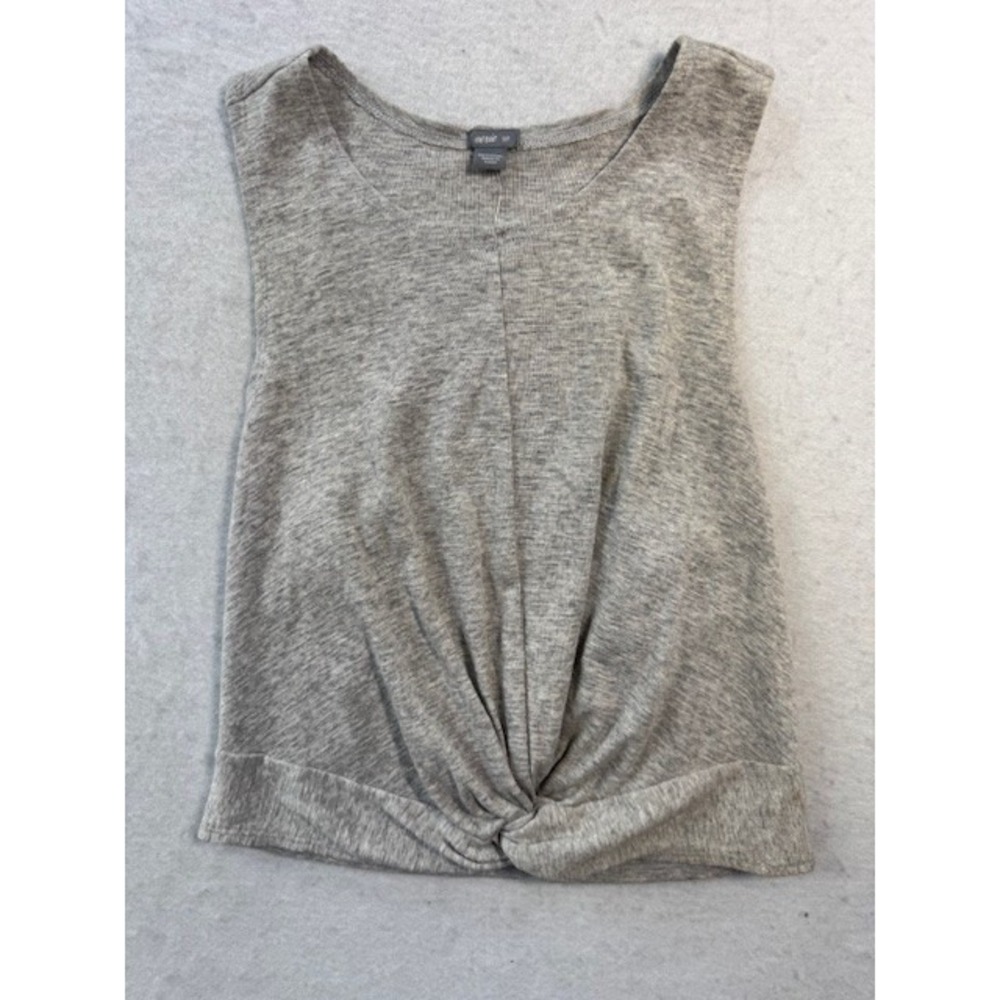 NEW Aerie Twist Front Crop Top Heather Gray SML Sleeveless Soft Leisure